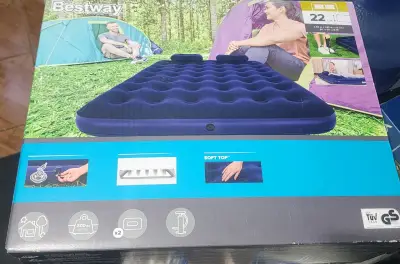 Colchón Inflable Queen Con Inflador y Almohadas - miniatura 2