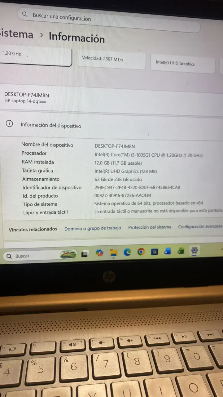 Laptop HP 14-dq1014la Intel Core i3 - 3