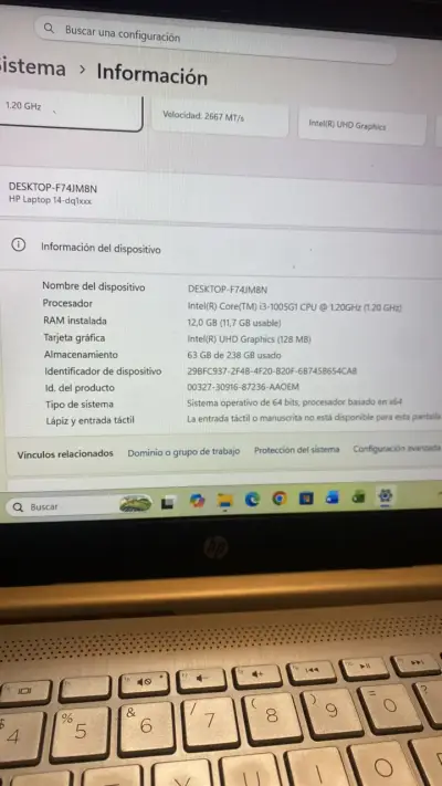 Laptop HP 14-dq1014la Intel Core i3 - miniatura 3