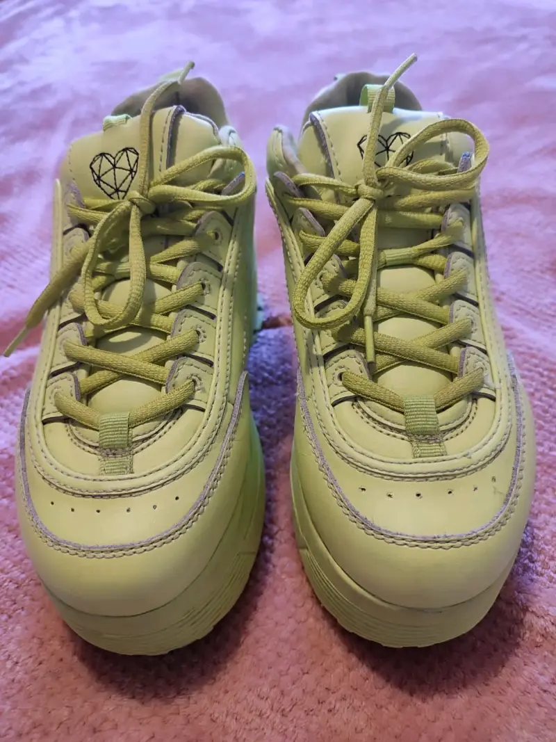 Zapatillas T38  verdes C/Moran de cuero. - 4