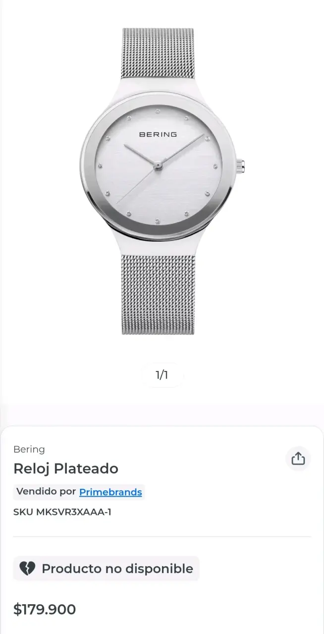 Reloj Bering de acero inoxidable para mujer - 5