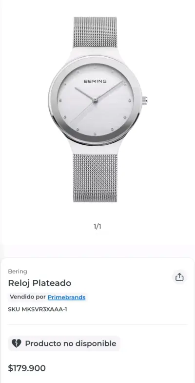 Reloj Bering de acero inoxidable para mujer - miniatura 5