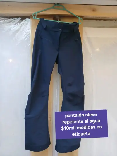 Pantalón de nieve impermeable azul para esquí - miniatura 1