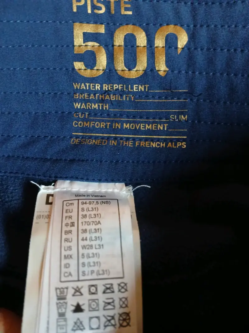 Pantalón de nieve impermeable azul para esquí - 3