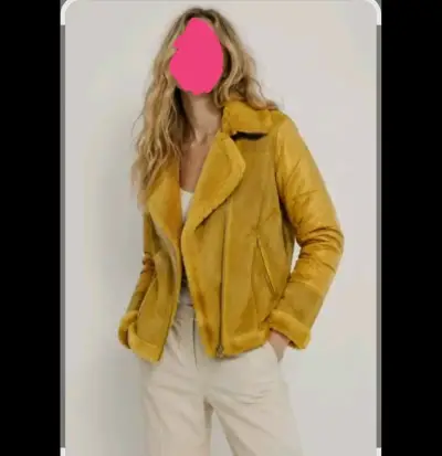 Chaqueta de mujer amarilla con forro de piel sintética Fiorucci - miniatura 6