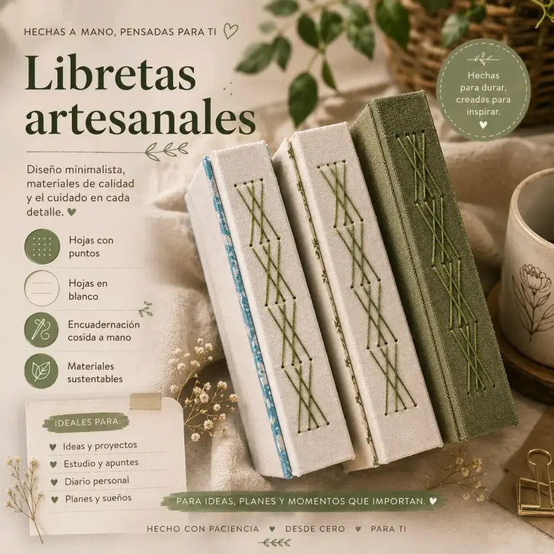 Libretas artesanales hechas a mano