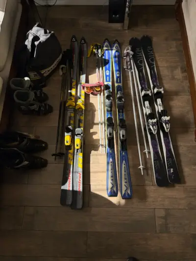 Lote de Ski Fischer y Rossignol con botas y baston - miniatura 6