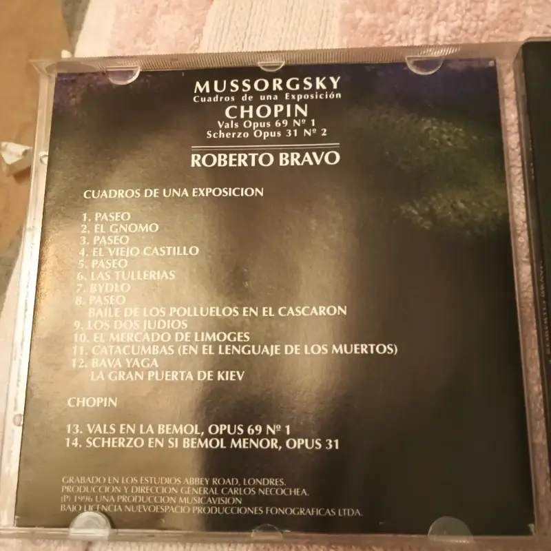 CD Mussorgsky y Chopin por Roberto Bravo - 4