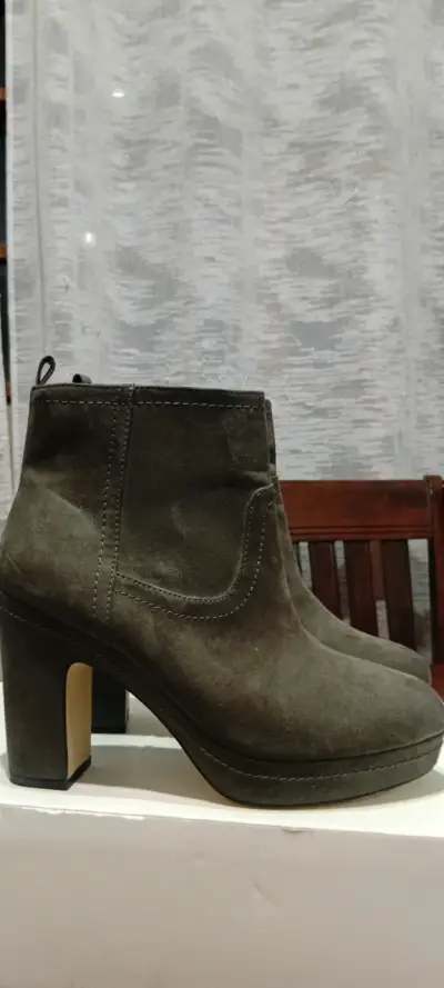 Botines de tacón alto color gris oscuro - miniatura 2