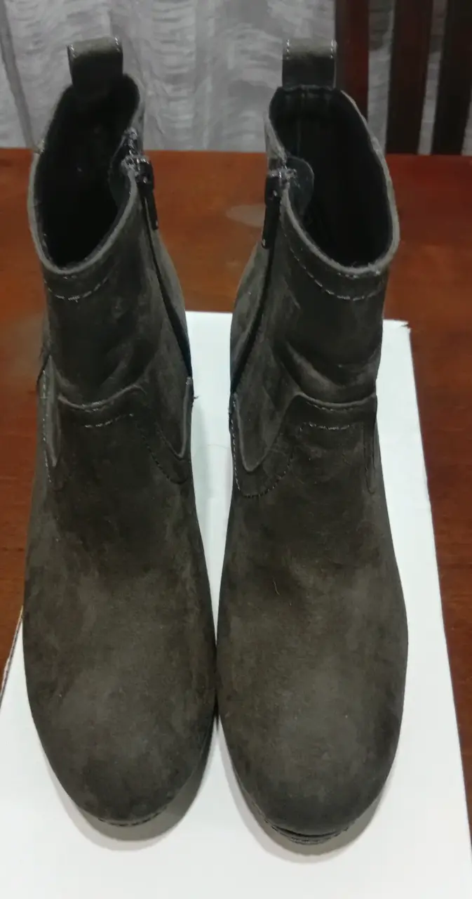 Botines de tacón alto color gris oscuro - 3