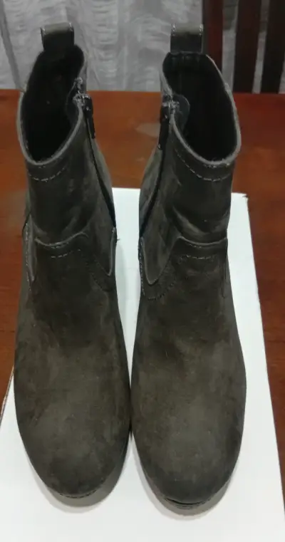 Botines de tacón alto color gris oscuro - miniatura 3