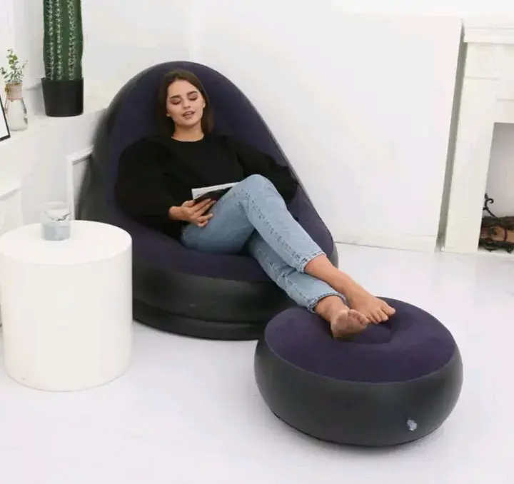 Sillón inflable con reposapiés - 4