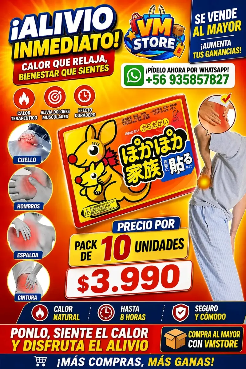 Parche Térmico Alivio Inmediato Pack 10 Unidades