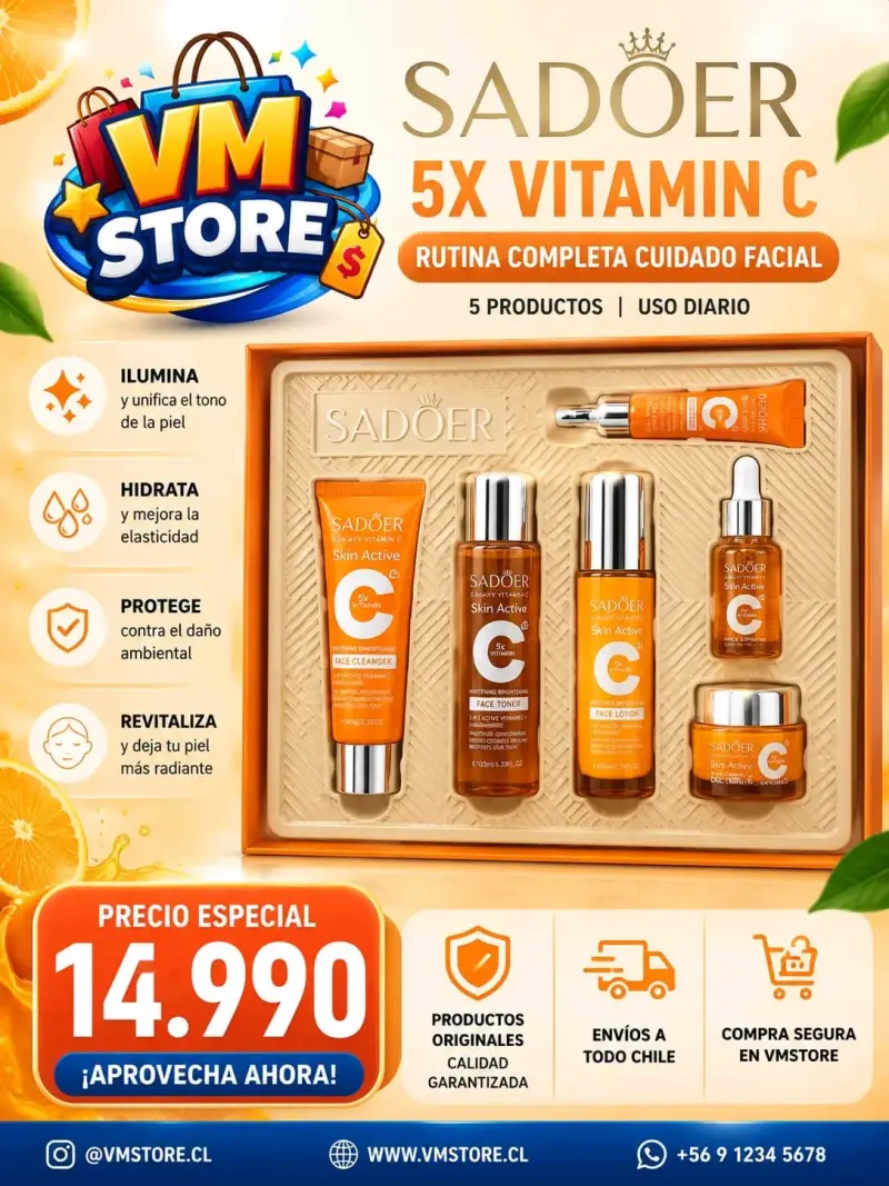 Set de Cuidado Facial Sadoer con Vitamina C