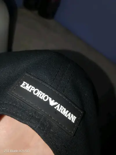 Gorra negra Emporio Armani con logo - miniatura 3