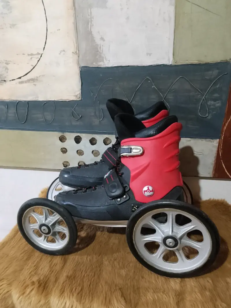 Patines de velocidad Super Roller negros y rojos - 5