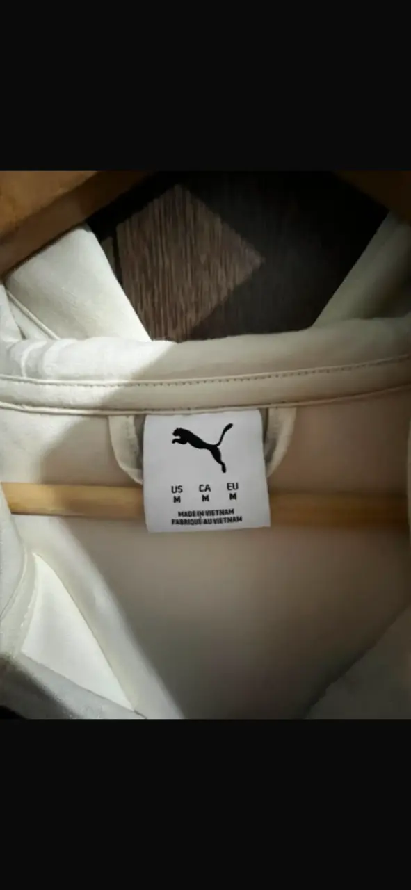 Polerón con capucha blanco y gris Puma - 3