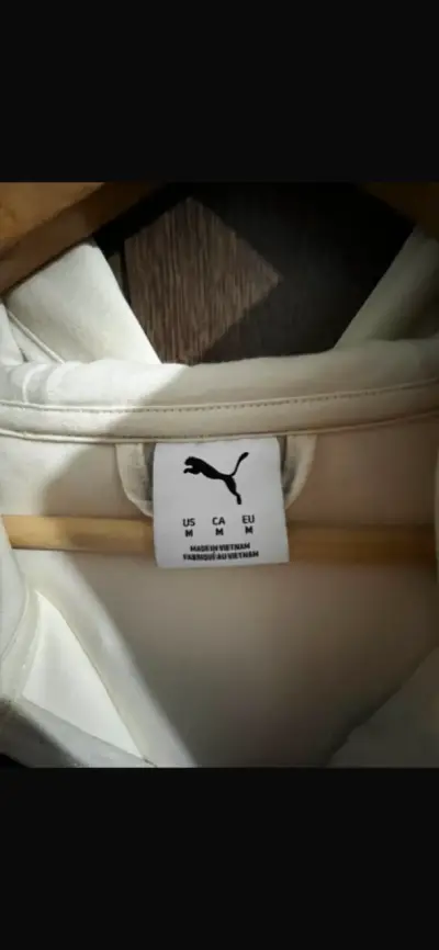 Polerón con capucha blanco y gris Puma - miniatura 3