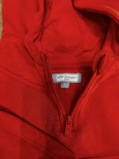 Polerón con capucha rojo para niños Baby Harvest - miniatura 2