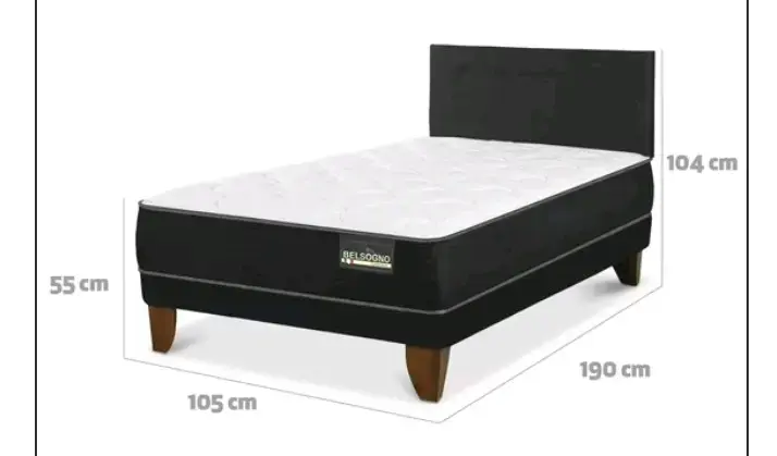 Cama Belsogno de 2Plaza con Colchón - 3