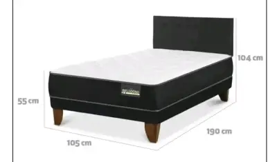 Cama Belsogno de 2Plaza con Colchón - miniatura 3