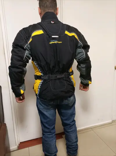 Chaqueta de moto Competition negra y amarilla - miniatura 2