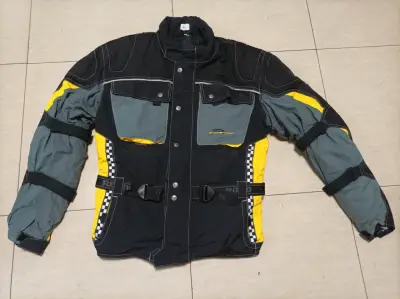 Chaqueta de moto Competition negra y amarilla - miniatura 7
