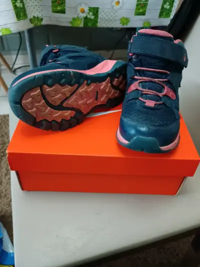 Zapatillas de senderismo para niños Uppii azul y rosa - miniatura 1