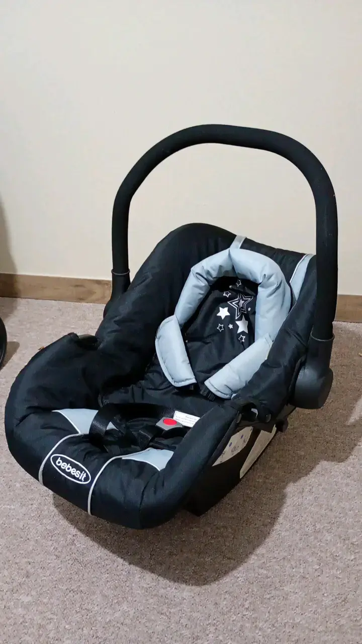 Coche de bebé con silla Bebesit negro y gris - 2