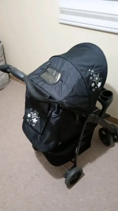 Coche de bebé con silla Bebesit negro y gris - miniatura 4
