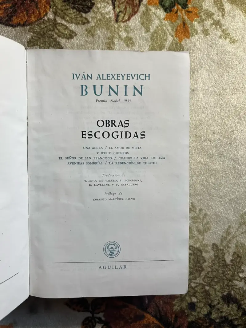 Libro Obras Escogidas de Iván Bunin en tapa dura - 2