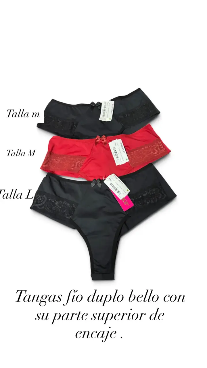 Tangas de encaje en colores variados