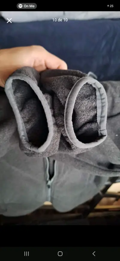 Chaqueta polar gris Kivültalla M - miniatura 3