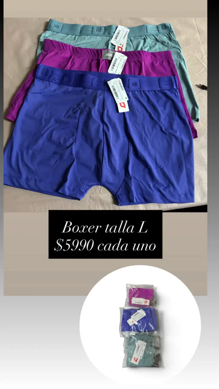 Boxers de microfibra talla L en varios colores