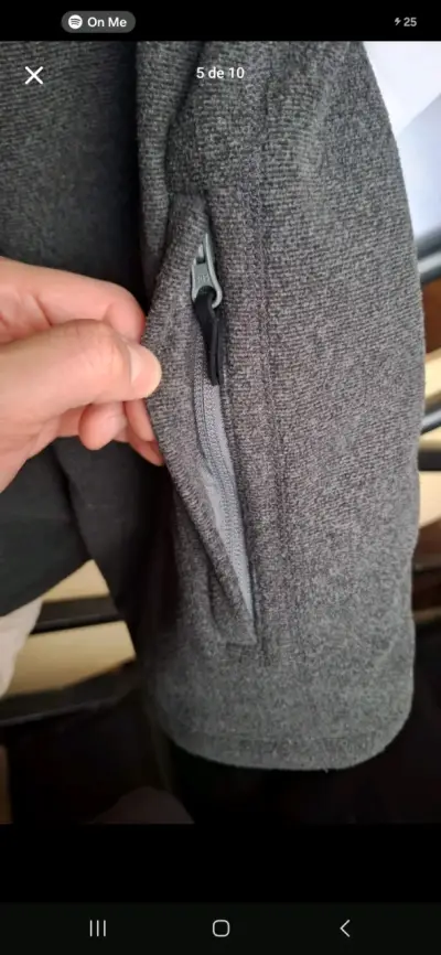 Chaqueta polar gris Kivültalla M - miniatura 6