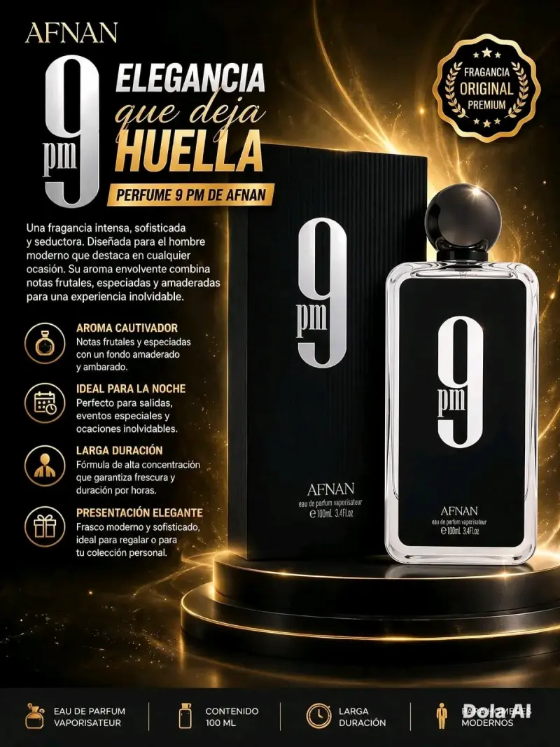 Perfume 9 PM de Afnan para Hombre 100ml