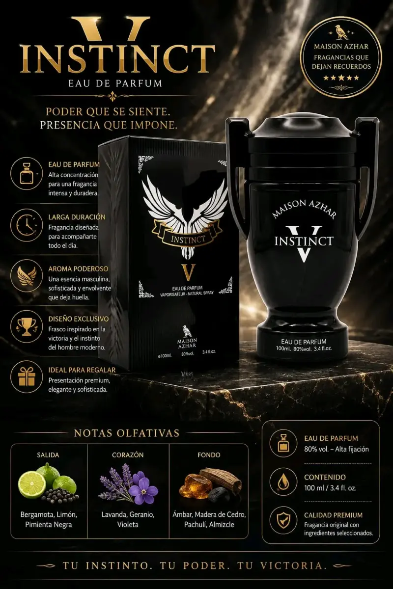PerfumeMaison Azhar Instinct V Eau de Parfum 100ml