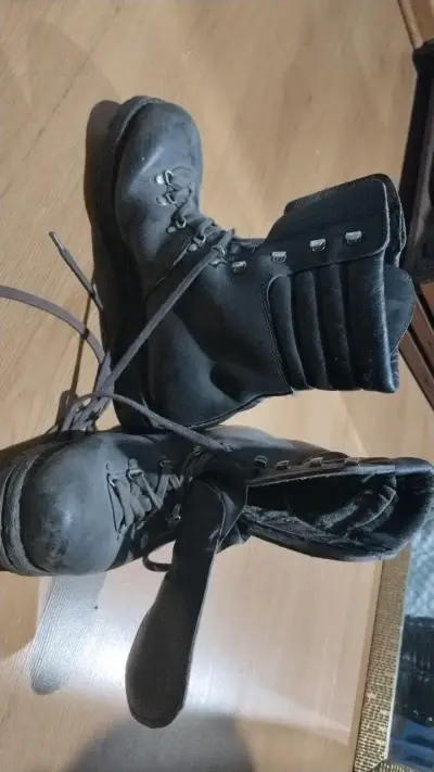 Botas negras militares de cuero para hombre - miniatura 5
