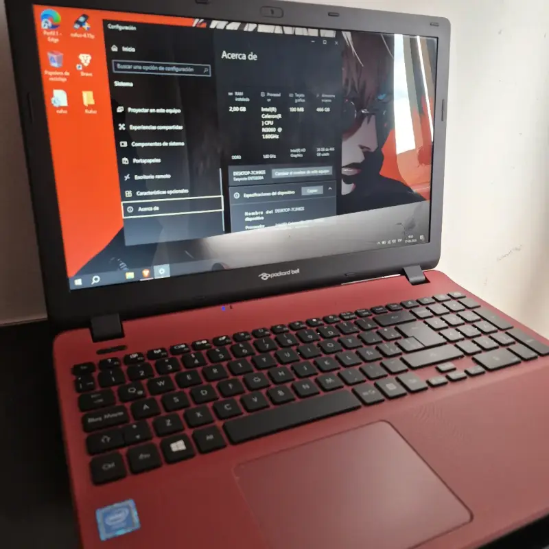 Notebook Packard Bell rojo con Intel Celeron - 2