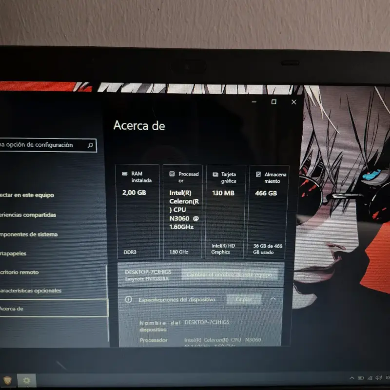 Notebook Packard Bell rojo con Intel Celeron - 4