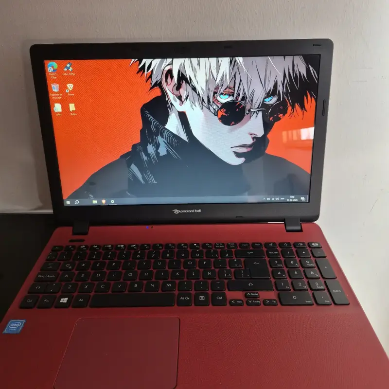 Notebook Packard Bell rojo con Intel Celeron - 5