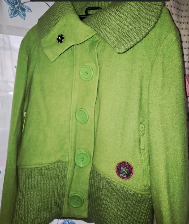 Chaqueta verde de lana Foster para mujer - 1
