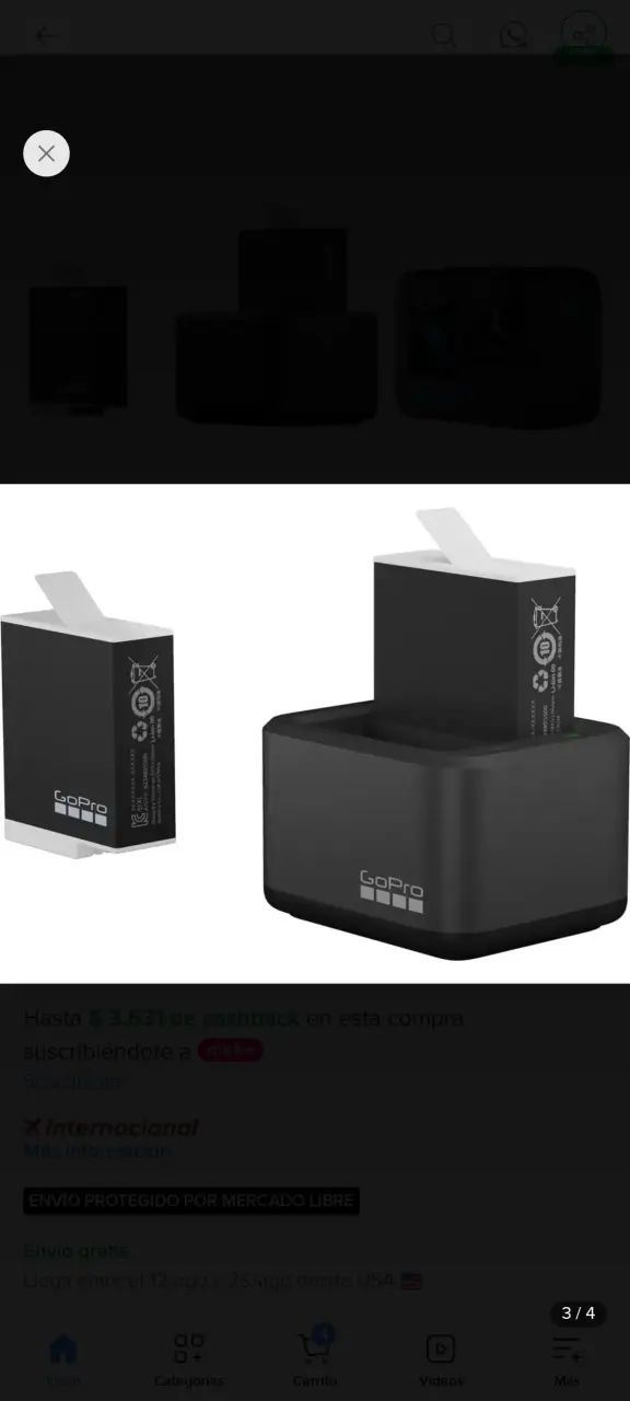 Cargador Dual y Baterías para GoPro - 1