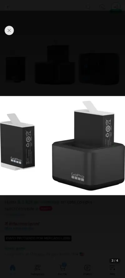 Cargador Dual y Baterías para GoPro - miniatura 1