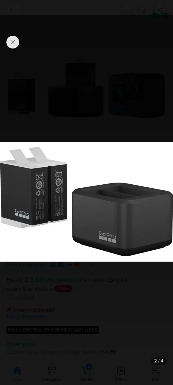 Cargador Dual y Baterías para GoPro - 2