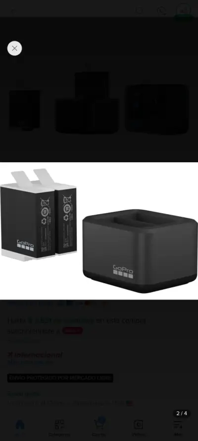 Cargador Dual y Baterías para GoPro - miniatura 2