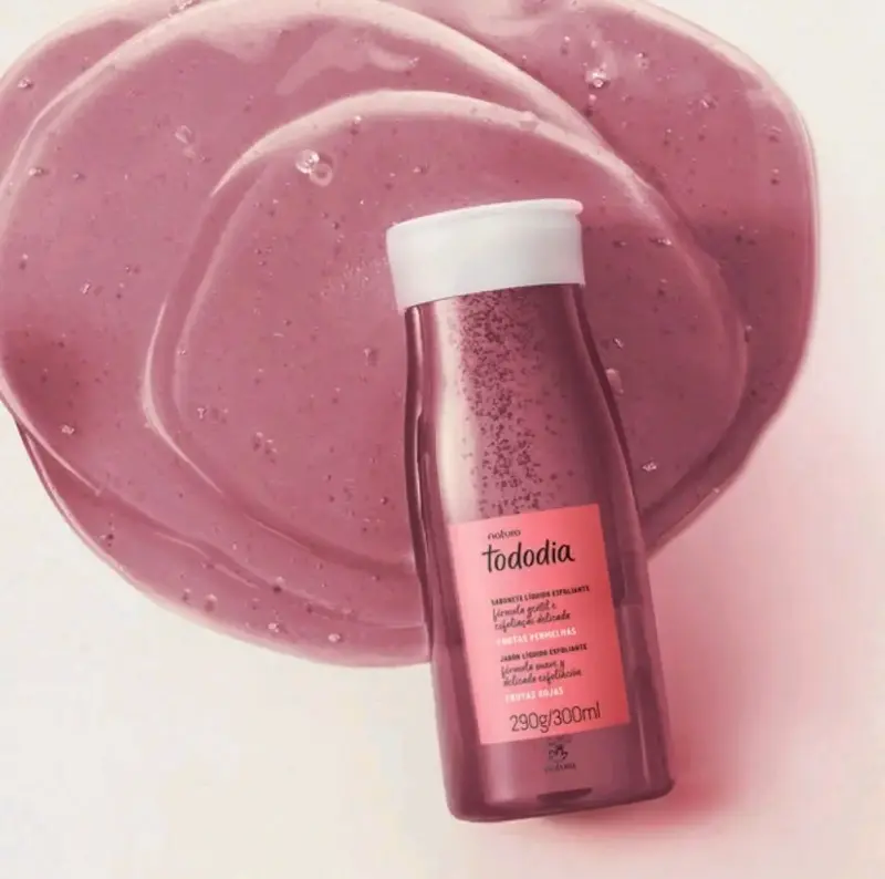 Jabón Líquido Exfoliante Natura Tododia Frutas Rojas - 1