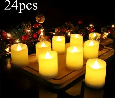 Velas LED sin llama 24 piezas con pilas incluidas - miniatura 1