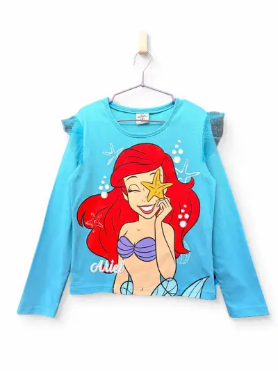 Polera infantil Ariel manga larga celeste talla 8 - miniatura 1