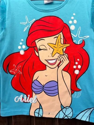 Polera infantil Ariel manga larga celeste talla 8 - miniatura 2